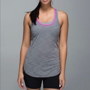 Lululemon What The Sport Tank Gray and Pink